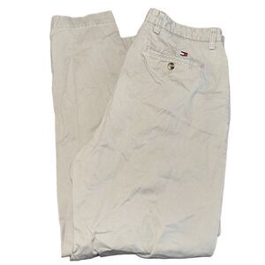tommy hilfiger beige cotton dress pants - 36x34